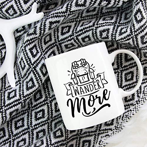 Hot Chocolate Gift Wander More 1-Pack | Ceramic Coffee Mug | 11 OZ