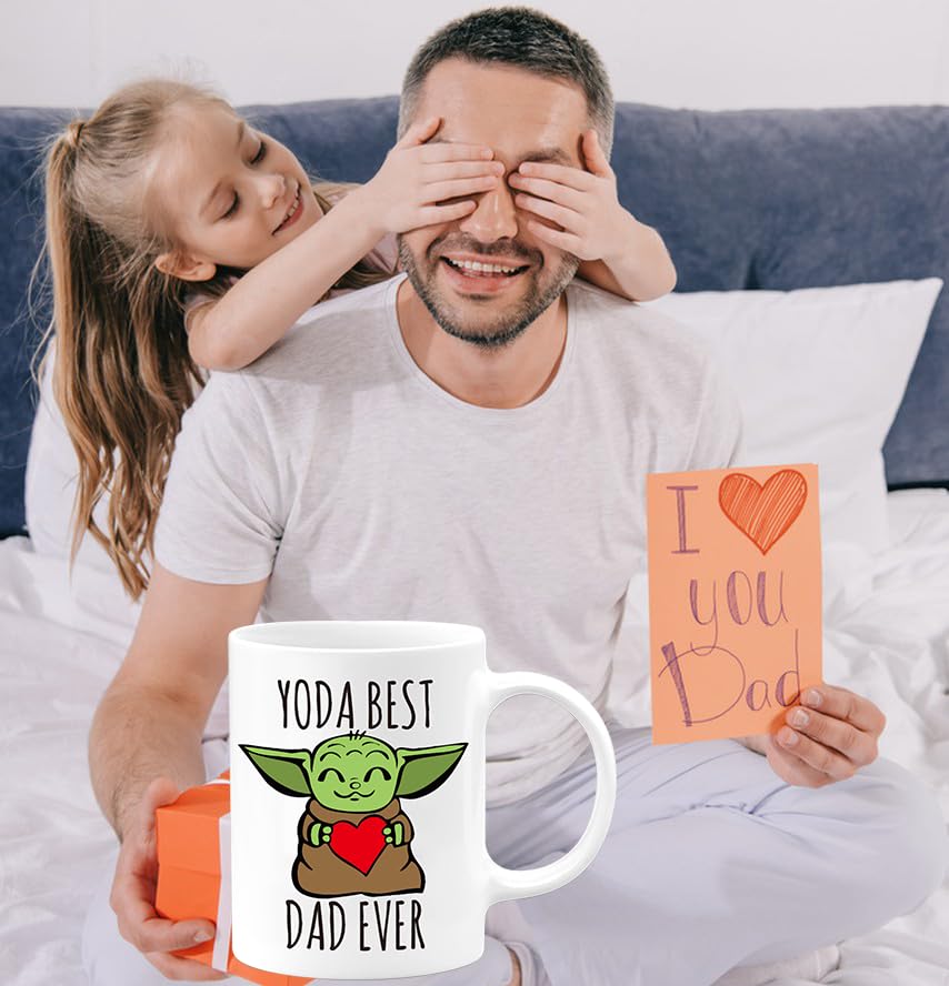 Fathers Day Dad Gifts,Baby Yoda Best Dad Ever Coffee Mug | Ceramic Coffee Mug | Father's Day Gift | Stylish Printed Design | Tea & Coffee Cup | 11oz