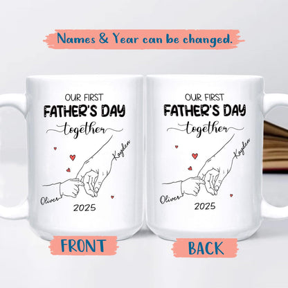 Our First Father's Day Together Tea | Ceramic Coffee Mug | Father's Day Gift | Stylish Printed Design | Tea & Coffee Cup | 11oz
