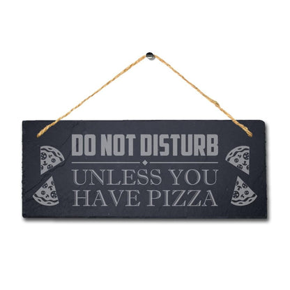 Do Dot Disturb Unless Laser Engraved Hanging Slate Door Home Decor Plaque Sign