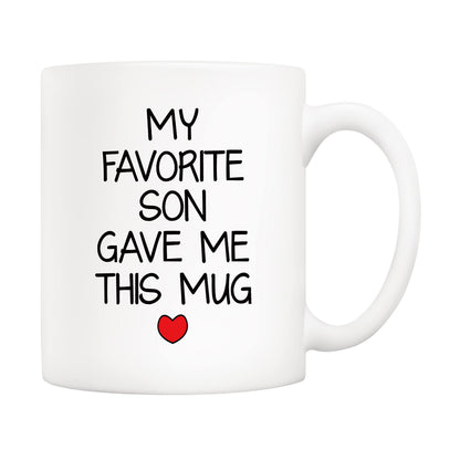 My Favorite Son Gave Me This | Ceramic Coffee Mug | Father's Day Gift | Stylish Printed Design | Tea & Coffee Cup | 11oz