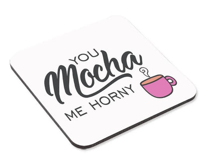 Mocha Horny Mug & Coaster Set Funny Sarcastic Birthday Christmas Coffee Gift