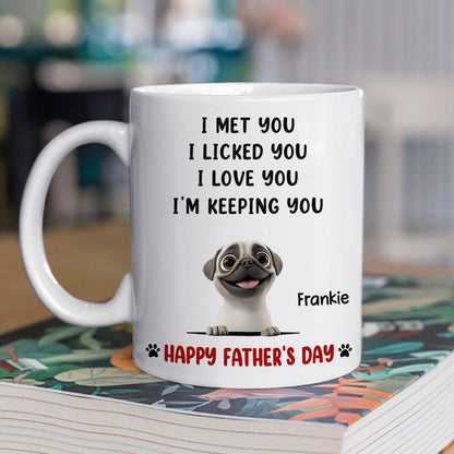 Personalized Dog Dad | Ceramic Coffee Mug | Father's Day Gift | Stylish Printed Design | Tea & Coffee Cup | 11oz