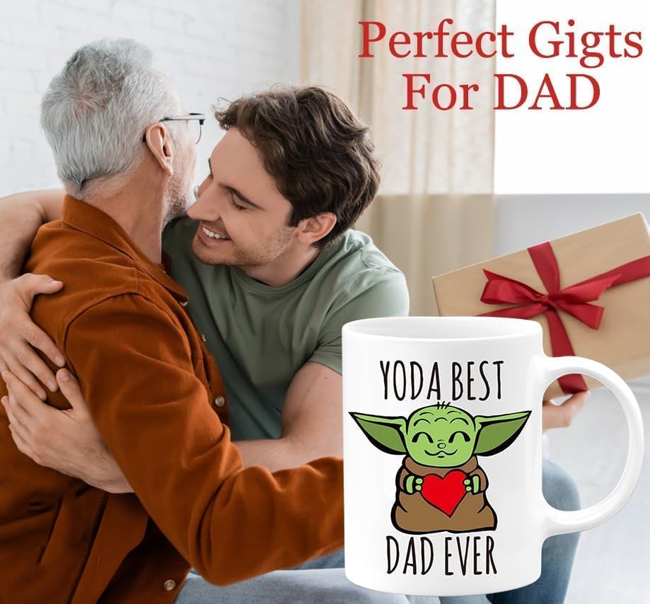 Fathers Day Dad Gifts,Baby Yoda Best Dad Ever Coffee Mug | Ceramic Coffee Mug | Father's Day Gift | Stylish Printed Design | Tea & Coffee Cup | 11oz