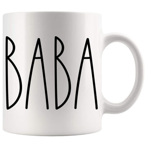 Baba Coffee | Ceramic Coffee Mug | Father's Day Gift | Stylish Printed Design | Tea & Coffee Cup | 11oz
