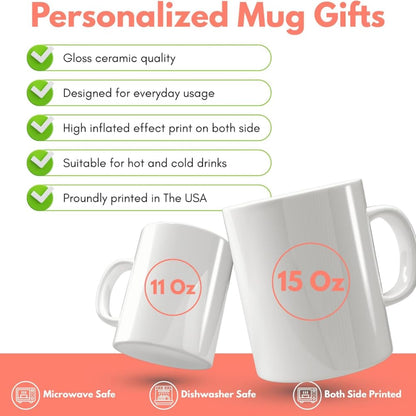 Personalized To My Son From Dad to Son - Customized from Father to Son for | Ceramic Coffee Mug | Father's Day Gift | Stylish Printed Design | Tea & Coffee Cup | 11oz