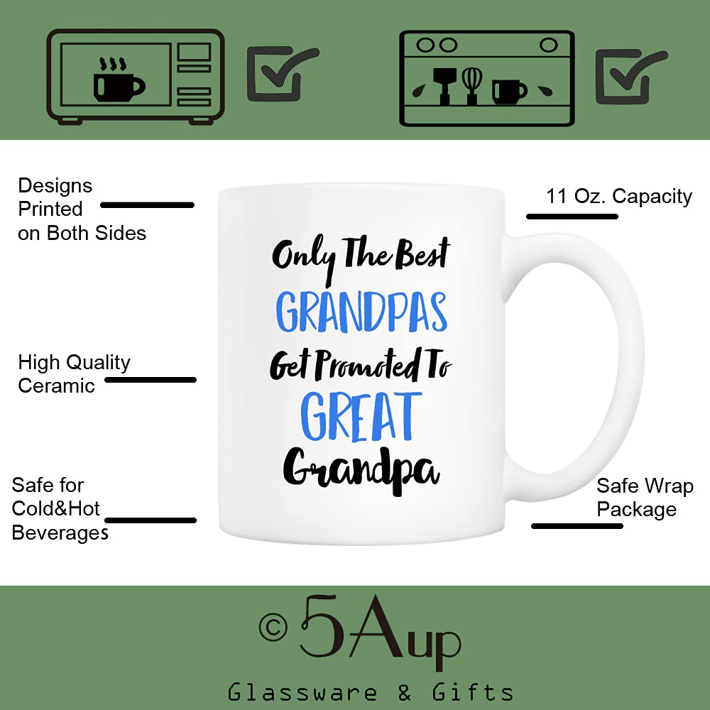 Great Grandpa from Grandchild Granddaughter Grandson | Ceramic Coffee Mug | Father's Day Gift | Stylish Printed Design | Tea & Coffee Cup | 11oz