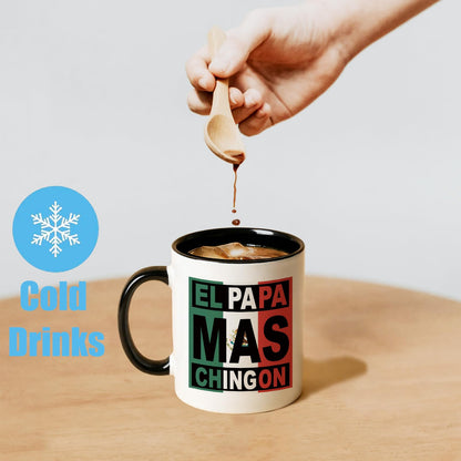 Mexican Dad | Ceramic Coffee Mug | Father's Day Gift | Stylish Printed Design | Tea & Coffee Cup | 11oz | Black Two-Tone Design