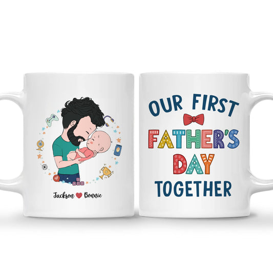 Personalized Our First Together | Ceramic Coffee Mug | Father's Day Gift | Stylish Printed Design | Tea & Coffee Cup | 11oz