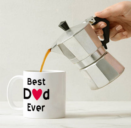 Best Dad | Ceramic Coffee Mug | Father's Day Gift | Stylish Printed Design | Tea & Coffee Cup | 11oz