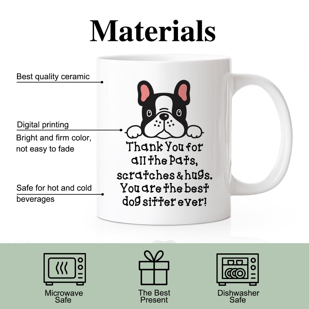 Best Dog Sitter Ever 11 Ounces White Novelty | Ceramic Coffee Mug | Father's Day Gift | Stylish Printed Design | Tea & Coffee Cup | 11oz