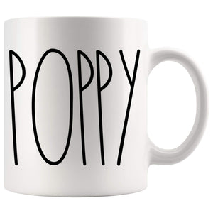 Poppy for //Mother's Day/Father's Day | Ceramic Coffee Mug | Father's Day Gift | Stylish Printed Design | Tea & Coffee Cup | 11oz