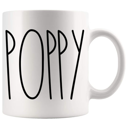 Poppy for //Mother's Day/Father's Day | Ceramic Coffee Mug | Father's Day Gift | Stylish Printed Design | Tea & Coffee Cup | 11oz