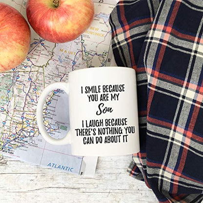 Funny Dad to Son Gifts Best Ever | Ceramic Coffee Mug | 11 OZ