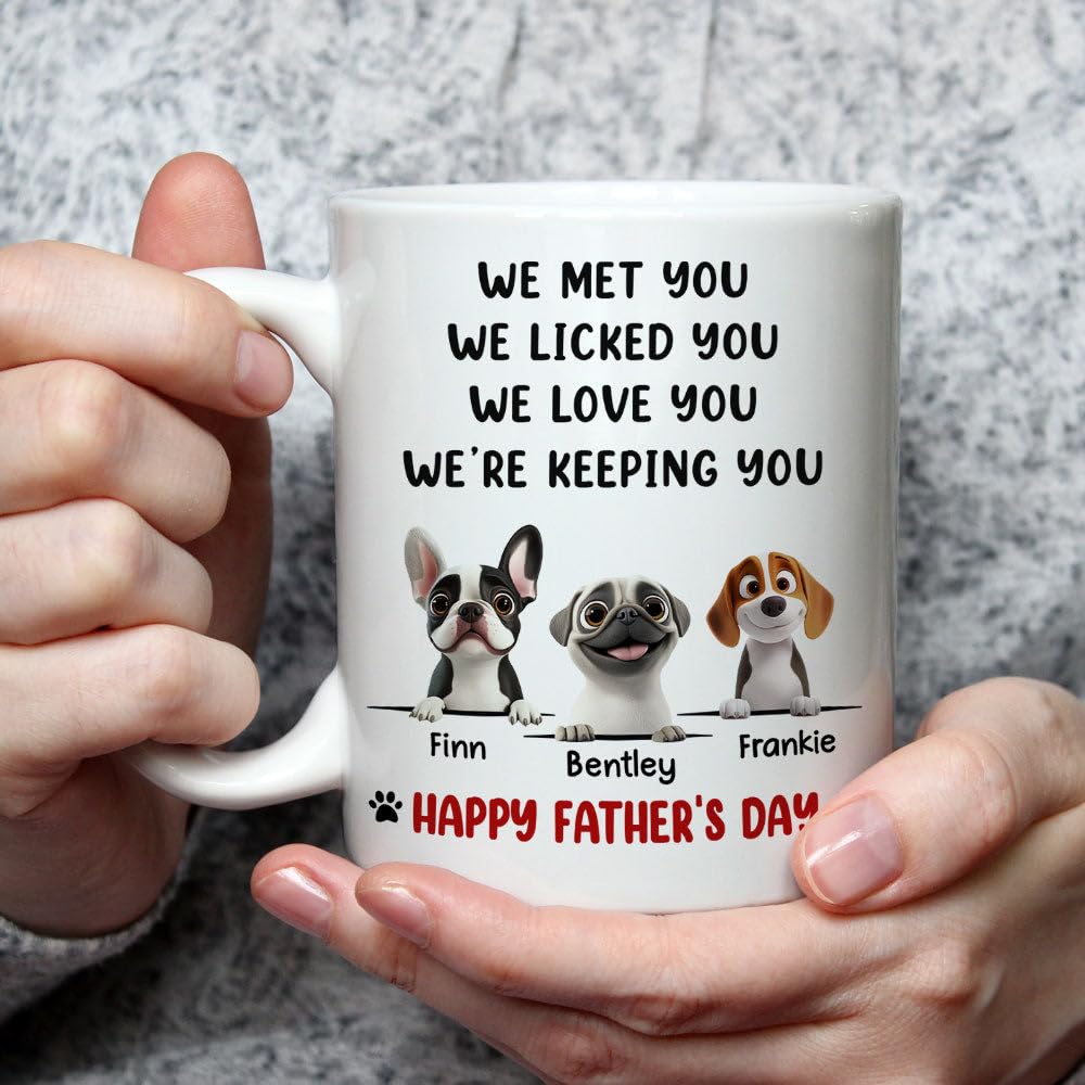 Personalized Dog Dad | Ceramic Coffee Mug | Father's Day Gift | Stylish Printed Design | Tea & Coffee Cup | 11oz