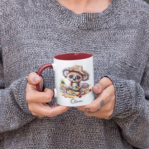 Customized Cute Koala Accent Personalized | Customised Coffee Mug | 11 OZ