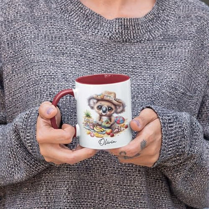 Customized Cute Koala Accent Personalized | Customised Coffee Mug | 11 OZ