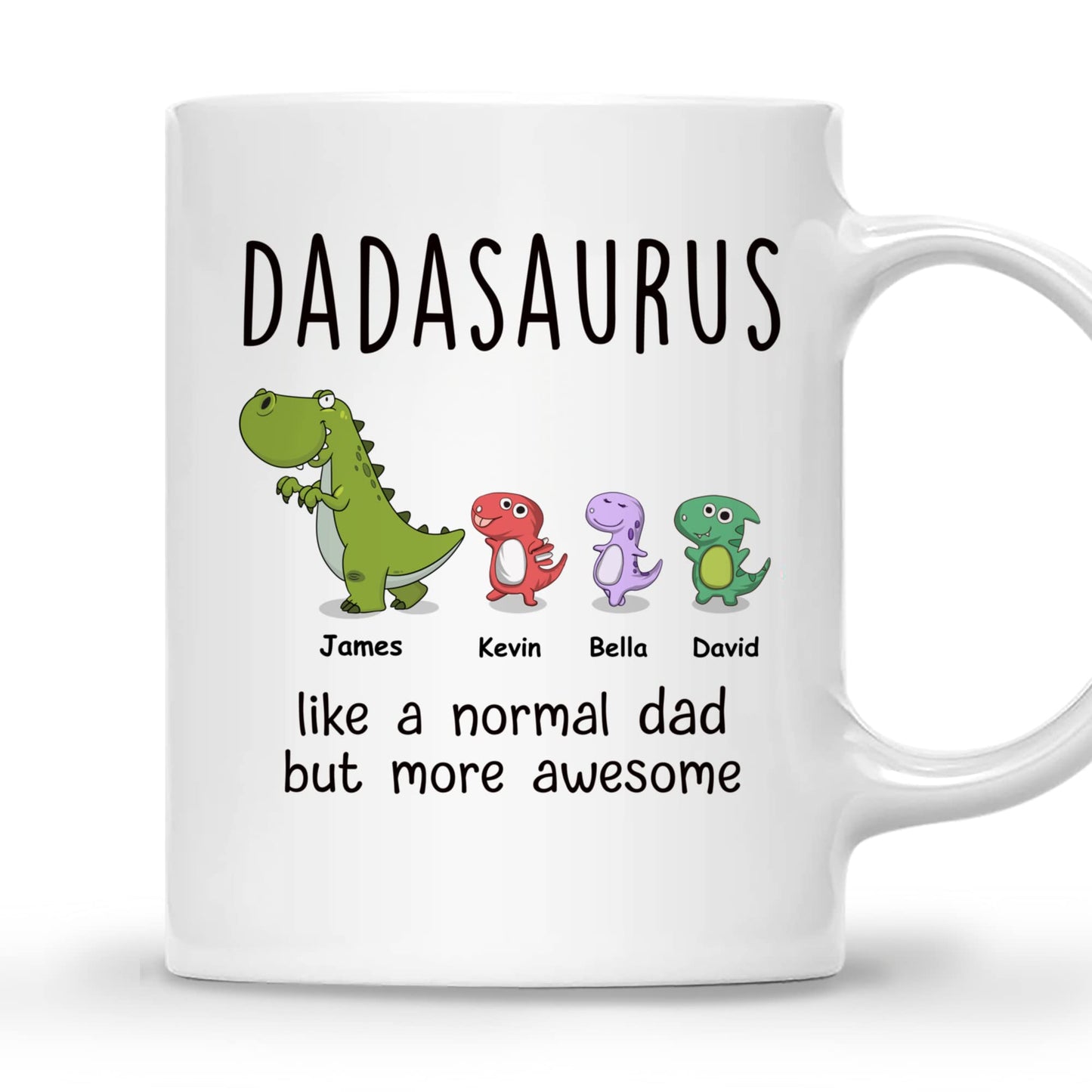 Personalized DADASAURUS | Ceramic Coffee Mug | Father's Day Gift | Stylish Printed Design | Tea & Coffee Cup | 11oz