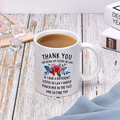 DQG CVT Best Sister-in-Law Thank You for Being | Ceramic Coffee Mug | 11 OZ