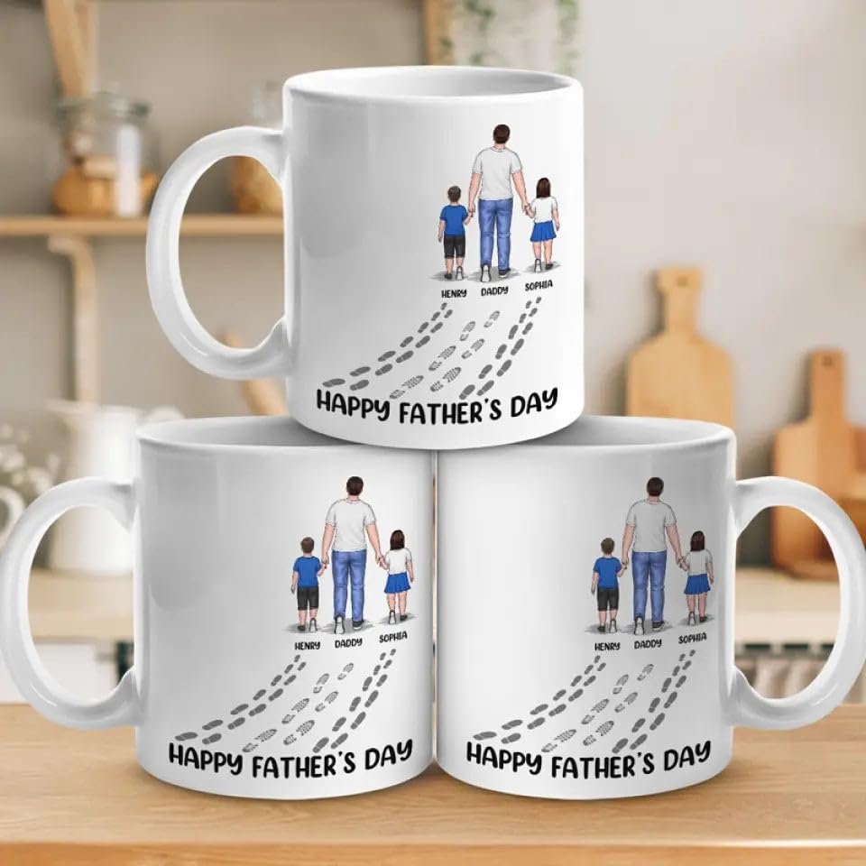 Happy Father s Day Gift Family Personalized | Customised Coffee Mug | 11 OZ