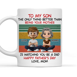 To My Son from Mom | Ceramic Coffee Mug | Father's Day Gift | Stylish Printed Design | Tea & Coffee Cup | 11oz