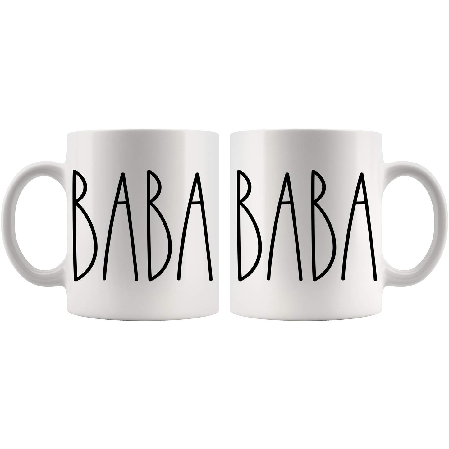 Baba Coffee | Ceramic Coffee Mug | Father's Day Gift | Stylish Printed Design | Tea & Coffee Cup | 11oz
