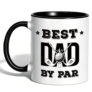 Golf Dad Novelty Father's Day Ceramics Funny Golf for Best Men | Ceramic Coffee Mug | Father's Day Gift | Stylish Printed Design | Tea & Coffee Cup | 11oz | Black Two-Tone Design