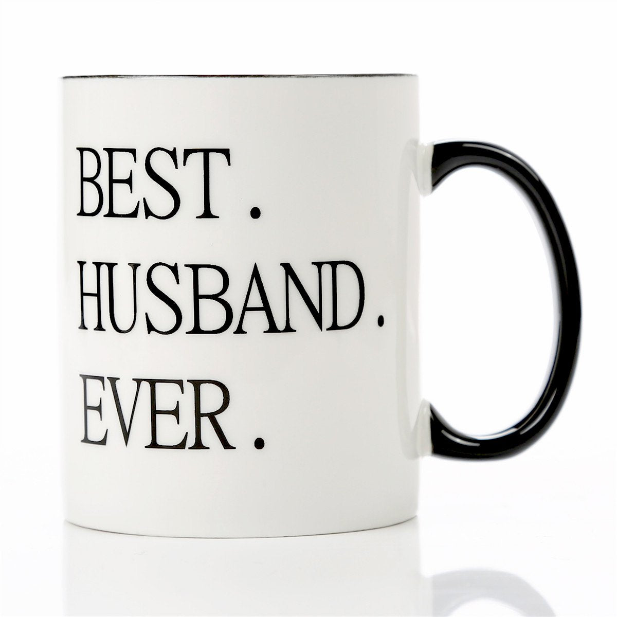 For Husband | Ceramic Coffee Mug | Father's Day Gift | Stylish Printed Design | Tea & Coffee Cup | 11oz | Black Two-Tone Design