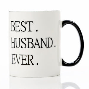 For Husband | Ceramic Coffee Mug | Father's Day Gift | Stylish Printed Design | Tea & Coffee Cup | 11oz | Black Two-Tone Design