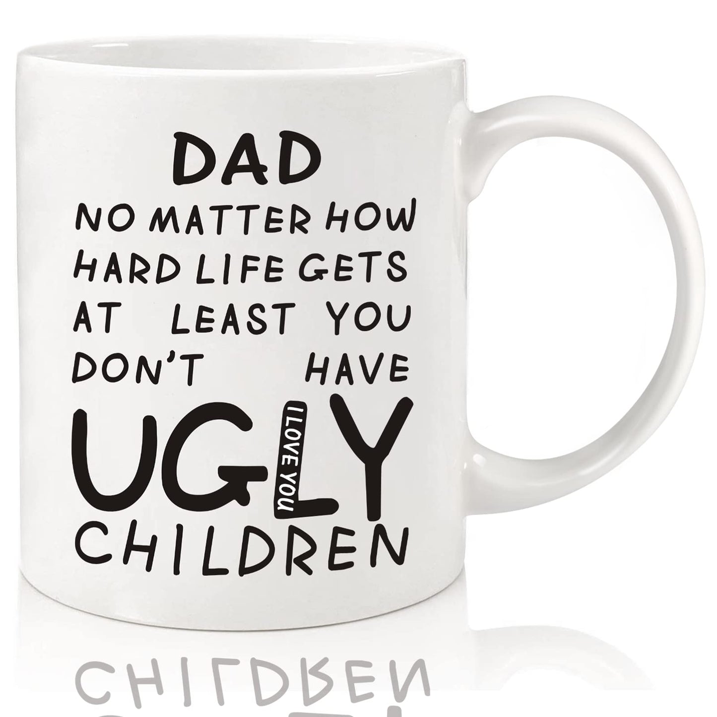 Dad from Daughter Son Wife | Ceramic Coffee Mug | Father's Day Gift | Stylish Printed Design | Tea & Coffee Cup | 11oz