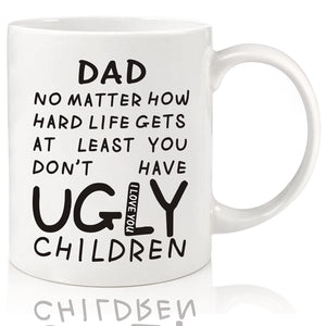 Dad from Daughter Son Wife | Ceramic Coffee Mug | Father's Day Gift | Stylish Printed Design | Tea & Coffee Cup | 11oz