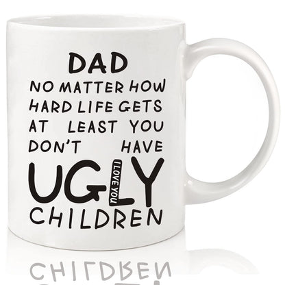 Dad from Daughter Son Wife | Ceramic Coffee Mug | Father's Day Gift | Stylish Printed Design | Tea & Coffee Cup | 11oz