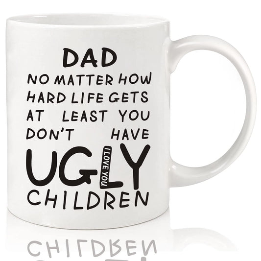 Dad from Daughter Son Wife | Ceramic Coffee Mug | Father's Day Gift | Stylish Printed Design | Tea & Coffee Cup | 11oz