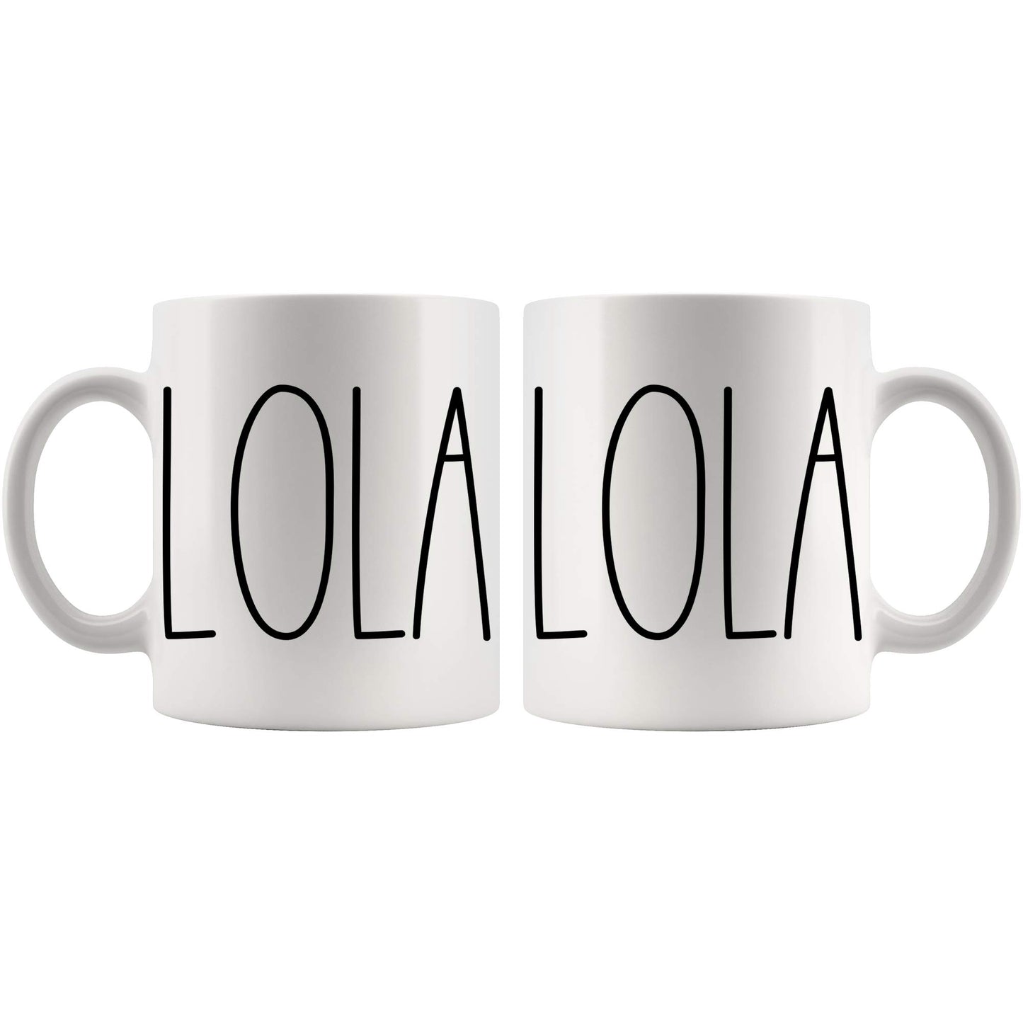 Lola Coffee | Ceramic Coffee Mug | Father's Day Gift | Stylish Printed Design | Tea & Coffee Cup | 11oz