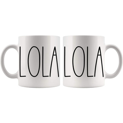 Lola Coffee | Ceramic Coffee Mug | Father's Day Gift | Stylish Printed Design | Tea & Coffee Cup | 11oz