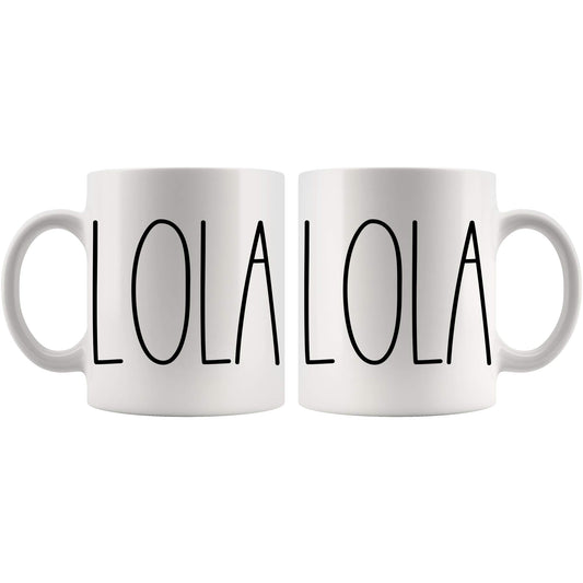 Lola Coffee | Ceramic Coffee Mug | Father's Day Gift | Stylish Printed Design | Tea & Coffee Cup | 11oz