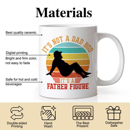 It'S Not A Dad Bod It'S A Father Figure | Ceramic Coffee Mug | Father's Day Gift | Stylish Printed Design | Tea & Coffee Cup | 11oz