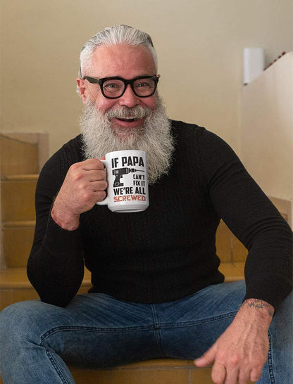 Dad for Papa from Daughter Son Funny Coffee Mugs For Dads 15 Ounce White | Ceramic Coffee Mug | Father's Day Gift | Stylish Printed Design | Tea & Coffee Cup | 11oz