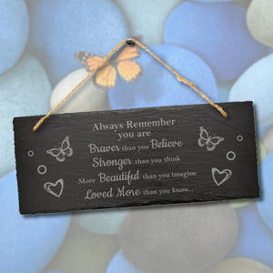 Always Remember Hanging Slate Friendship Forever Best Friend Gift Plaque Sign