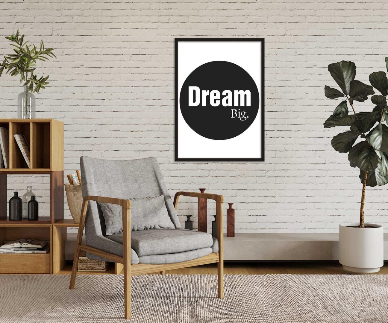 Dreams Big Inspirational Positive Thought Quote Art Poster Print Wall