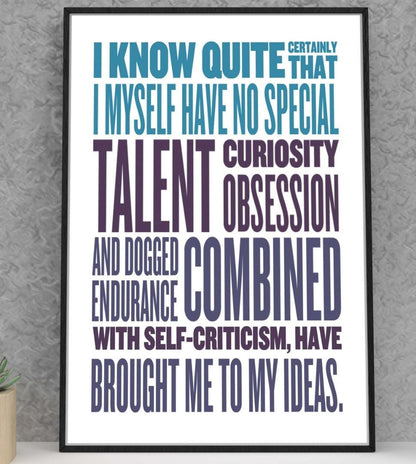 I Know Quite Certainly Myself Inspirational Quote Picture Poster Print Wall