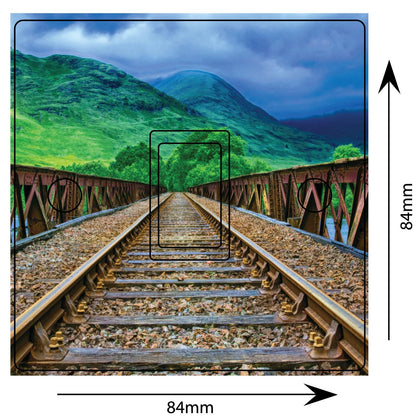 Train Tracks Gazing 3d Light Switch Sticker Cover Vinyl Skin Wall Decal Decor