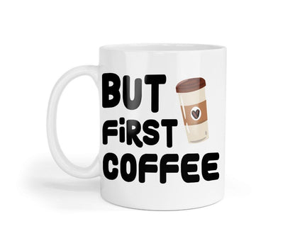 But First Coffee Mug & Coaster Set Christmas Friends Funny Birthday Gift For Him