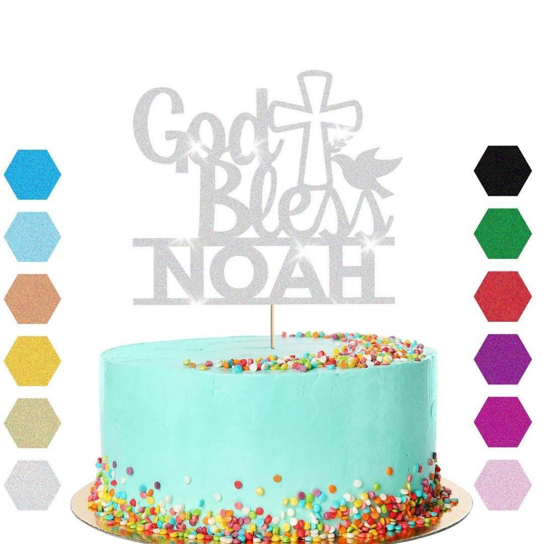 Personalised God Bless Confirmation Cake Topper Congratulation Birthday Cake Any Name