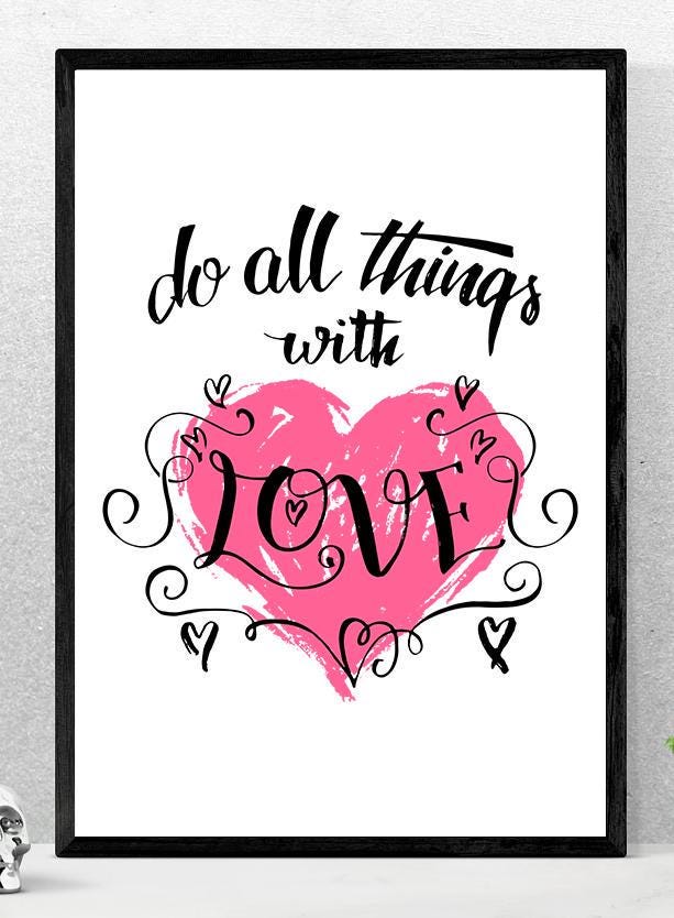 Love Quote Poster: Motivational Wall Art