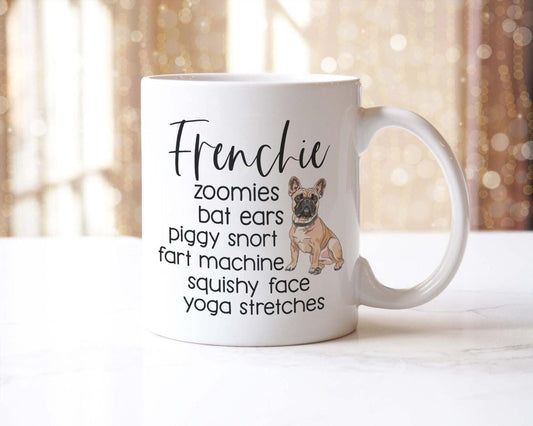 French Bulldog Mug & Coaster Set: Frenchie Nicknames, Birthday Gift