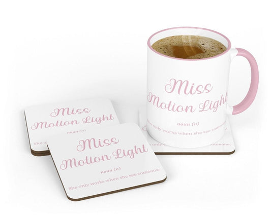 Motion Light Coworker Mug & Coaster Set: Funny Office Gift