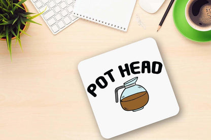 Pot Head Coffee Mug & Coaster Set: Funny Office Gift