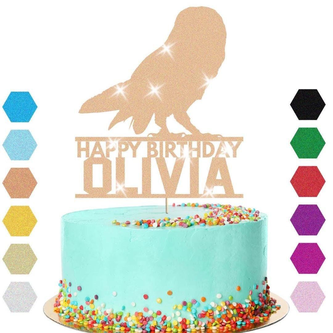 Bird Cake Topper Pet Lovers Girls Boys Birthday Celebration Decoration Any Name