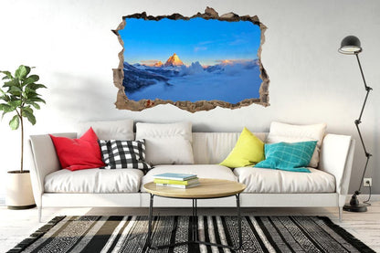 Matterhorn 3D Window Wall Sticker: Alpine Mountain View